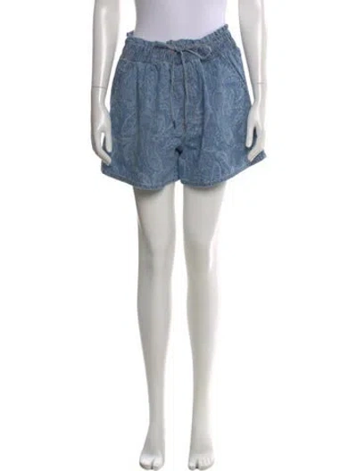 Pre-owned Veronica Beard Paisley Print Mini Shorts In Blue
