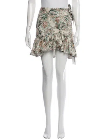 Pre-owned Veronica Beard Paisley Print Mini Skirt In Brown