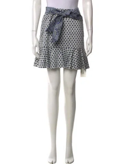 Pre-owned Veronica Beard Paisley Print Mini Skirt In Multi