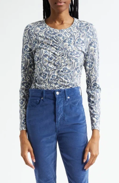 Veronica Beard Palma Floral Paisley Top In Multi