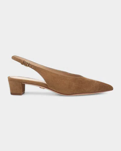 Veronica Beard Pamela Suede Slingback Pumps In Brown