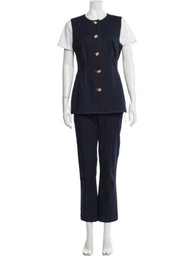 Pre-owned Veronica Beard Pant Set In Blue