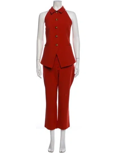Pre-owned Veronica Beard Pant Set In Orange