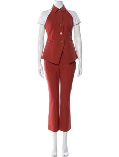 Pre-owned Veronica Beard Pant Set In Orange