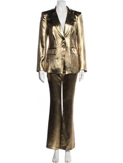 Pre-owned Veronica Beard Pantsuit In Gold