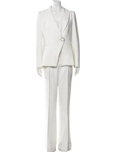 Pre-owned Veronica Beard Pantsuit In White