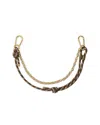 Veronica Beard Paracord & Chain Bag Strap In Brown