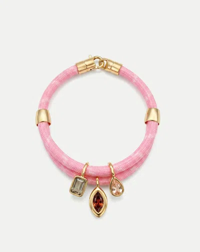 Veronica Beard Paracord Charm Bracelet In Pink