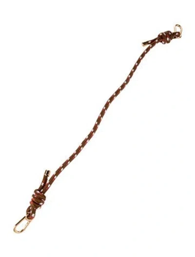Pre-owned Veronica Beard Paracord Wristlet Strap In Brown