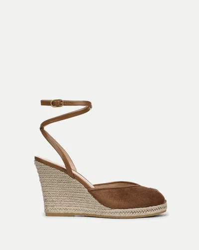 Veronica Beard Pasina Suede Espadrille In Brown