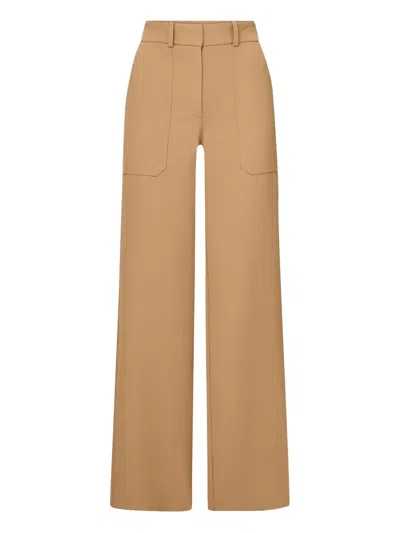 Veronica Beard Patch-pocket Pants In Brown