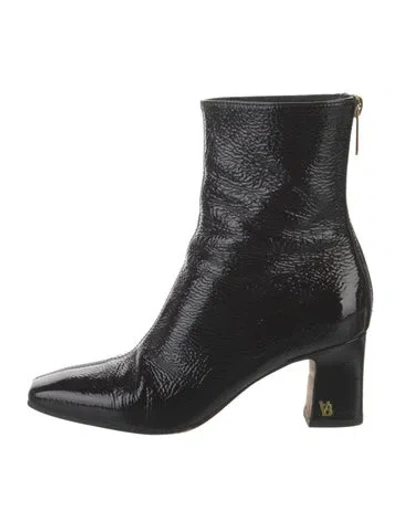 Pre-owned Veronica Beard Patent Leather Boots In Black
