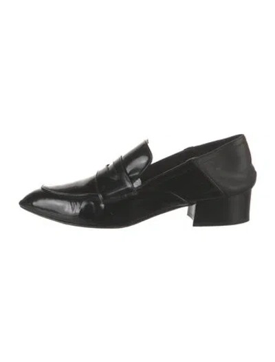 Pre-owned Veronica Beard Patent Leather Loafers In Black
