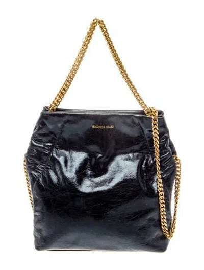 Pre-owned Veronica Beard Patent Leather Shoulder Bag In Blue