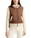 Veronica Beard Patra Mixed Media Jacket In Brown