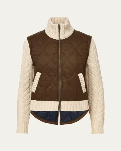 Veronica Beard Patra Mixed-media Jacket In Multi