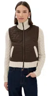 Veronica Beard Patra Mixed Media Jacket Mocha/heathered Sand In Brown