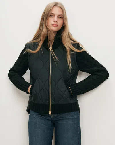 Veronica Beard Patra Quilted Jacket In Black