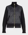 Veronica Beard Patra Quilted Wool-blend Jacket In Black