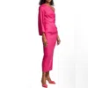 Veronica Beard Patsy One Shoulder Maxi Dress In Fuchsia In Pink