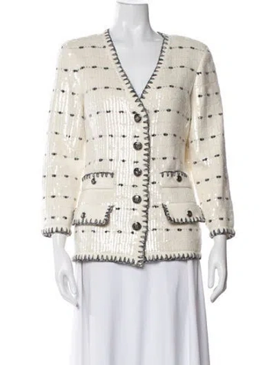 Pre-owned Veronica Beard Patterned Blazer In Neutral