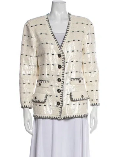 Pre-owned Veronica Beard Patterned Blazer In Neutral