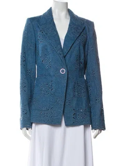 Pre-owned Veronica Beard Patterned Blazer W/ Tags In Blue