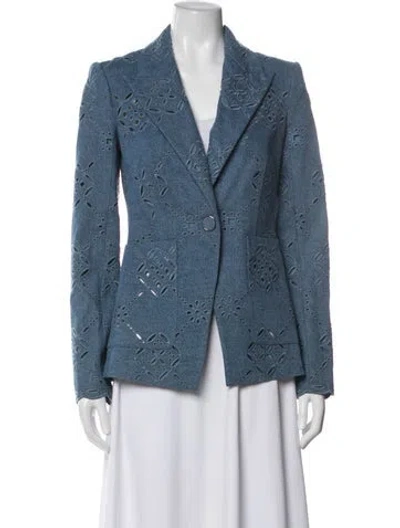Pre-owned Veronica Beard Patterned Blazer W/ Tags In Blue