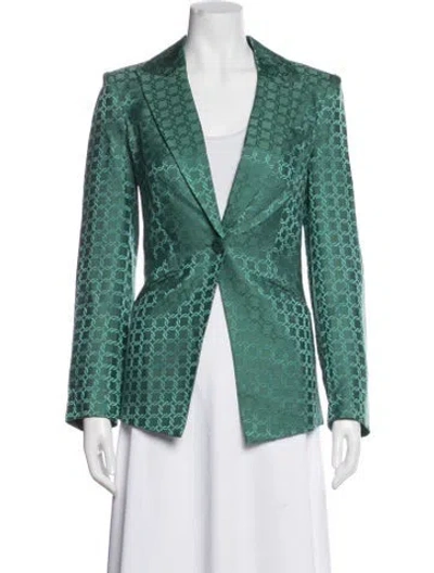 Pre-owned Veronica Beard Patterned Blazer W/ Tags In Green