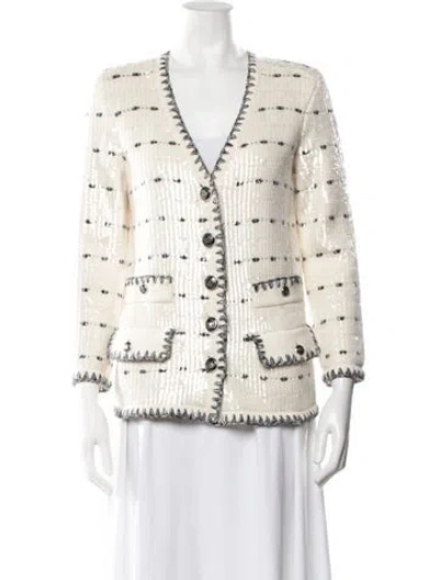 Pre-owned Veronica Beard Patterned Blazer W/ Tags In Neutral