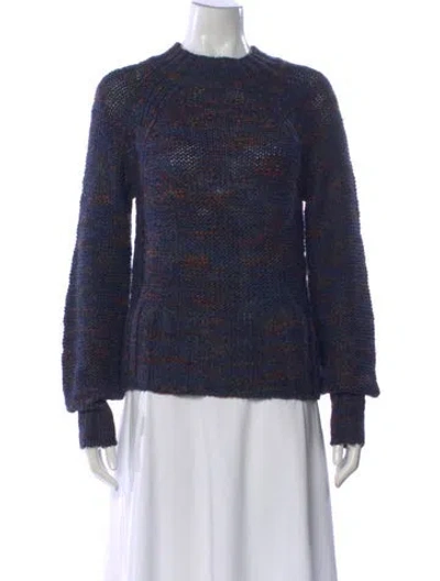 Pre-owned Veronica Beard Patterned Crew Neck Sweater In Blue