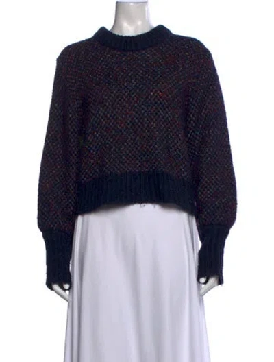 Pre-owned Veronica Beard Patterned Crew Neck Sweater In Blue