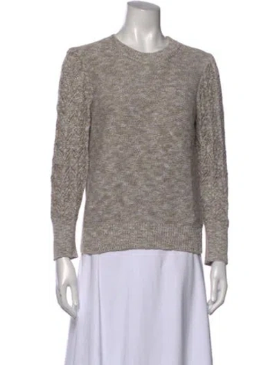 Pre-owned Veronica Beard Patterned Crew Neck Sweater In Gray