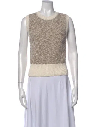 Pre-owned Veronica Beard Patterned Crew Neck Sweater In Neutral