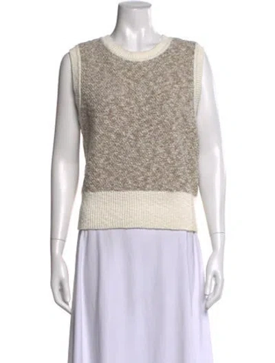 Pre-owned Veronica Beard Patterned Crew Neck Sweater In Neutral
