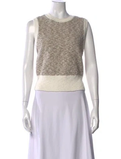Pre-owned Veronica Beard Patterned Crew Neck Sweater In Neutral