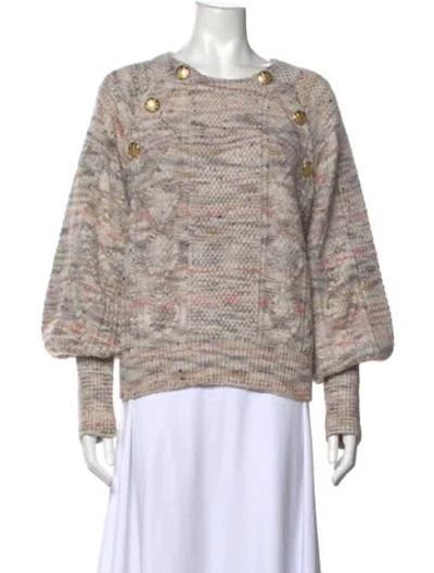 Pre-owned Veronica Beard Patterned Crew Neck Sweater In Neutrals