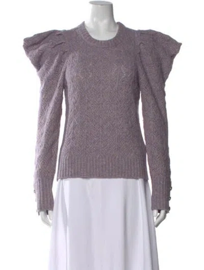 Pre-owned Veronica Beard Patterned Crew Neck Sweater In Purple