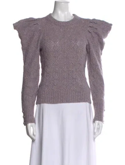 Pre-owned Veronica Beard Patterned Crew Neck Sweater In Purple