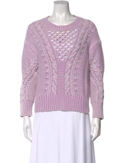 Pre-owned Veronica Beard Patterned Crew Neck Sweater In Purple