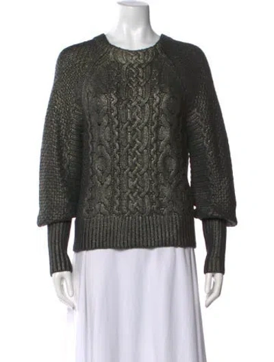 Pre-owned Veronica Beard Patterned Crew Neck Sweatshirt In Black