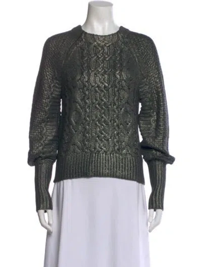 Pre-owned Veronica Beard Patterned Crew Neck Sweatshirt In Black