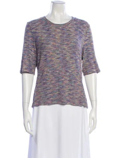 Pre-owned Veronica Beard Patterned Crew Neck Top In Multi