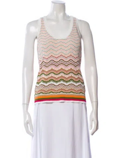 Pre-owned Veronica Beard Patterned Crew Neck Top In Multi