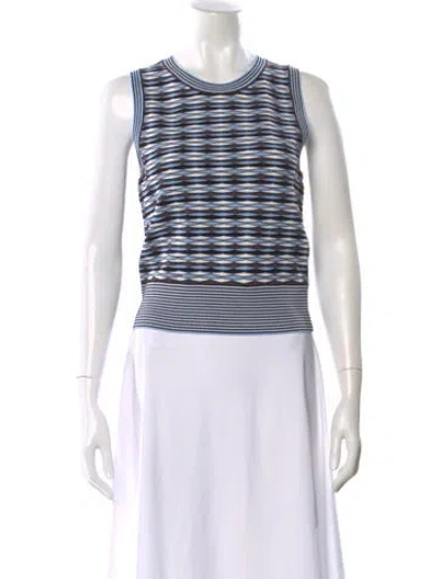 Pre-owned Veronica Beard Patterned Crew Neck Top W/ Tags In Multi