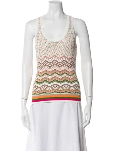 Pre-owned Veronica Beard Patterned Crew Neck Top W/ Tags In Multi
