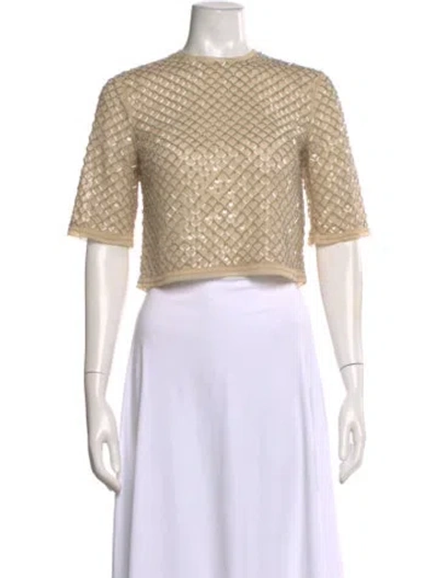 Pre-owned Veronica Beard Patterned Crew Neck Top W/ Tags In Neutral