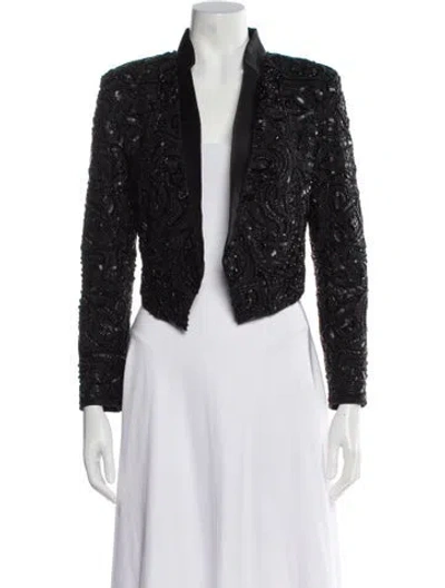 Pre-owned Veronica Beard Patterned Evening Jacket In Black
