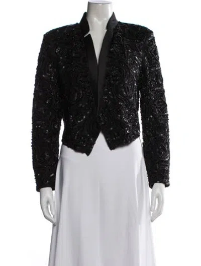 Pre-owned Veronica Beard Patterned Evening Jacket In Black