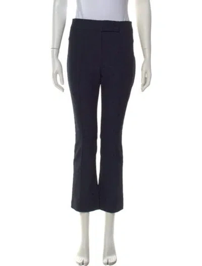 Pre-owned Veronica Beard Patterned Flared Pants In Black